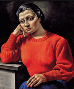 Antonio Berni "La mujer del sweater rojo" 1935. Colección Malba.